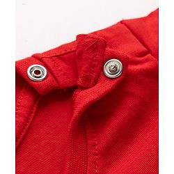 Babyhug Disney Single Jersey Knit Full Sleeves T-Shirt & Joggers Set With Mickey Mouse Graphic - Red