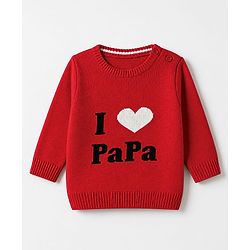 Babyhug  Unisex SWEATER SET Regular  Red 0-3m
