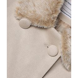 Babyhug Woven Trench Coat with Full Sleeves and Bow Detail - Pink