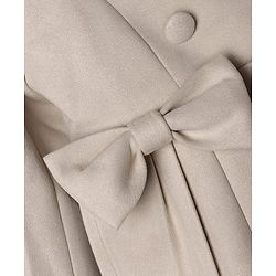 Babyhug Woven Trench Coat with Full Sleeves and Bow Detail - Pink