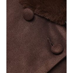Babyhug Woven Trench Coat with Full Sleeves and Bow Detail - Brown