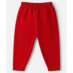 Babyhug Knit Full Sleeves Sweater Set With I Love Mom Design - Red