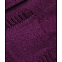 Babyhug Woven A-Line Hoodie with Full Sleeves and Fur Lining - Purple