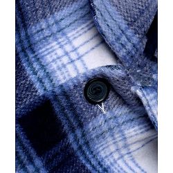 Babyhug Woven Coat with Full Sleeves and Checks Print - Light Blue