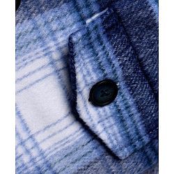 Babyhug Woven Coat with Full Sleeves and Checks Print - Light Blue