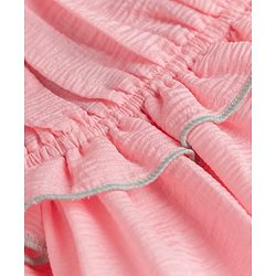 Babyhug Woven Sleeveless Solid Frock - Pink