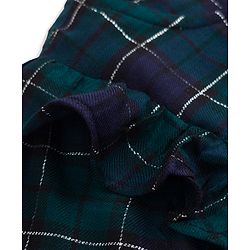 Babyhug Viscose Woven Full Sleeves Checked Frock with Leggings - Navy Blue