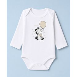 Babyhug 100% Cotton Interlock Knit Full Sleeves Striped Onesies With Zebra Print Pack of 3 - White, Yellow & Orange