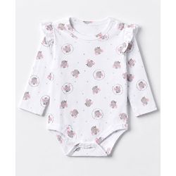 Babyhug Interlock Knit 100% Cotton Full Sleeves Onesies With Floral Print Pack of 3 -white, Pink & Light Pink