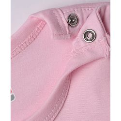 Babyhug Interlock Knit 100% Cotton Full Sleeves Onesies With Floral Print Pack of 3 -white, Pink & Light Pink