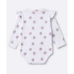 Babyhug Interlock Knit 100% Cotton Full Sleeves Onesies With Floral Print Pack of 3 -white, Pink & Light Pink