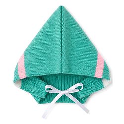 Babyhug Knit Full Sleeves Striped Sweater Set With Cap & Booties - Mint