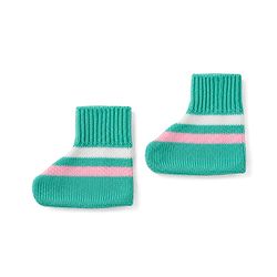Babyhug Knit Full Sleeves Striped Sweater Set With Cap & Booties - Mint