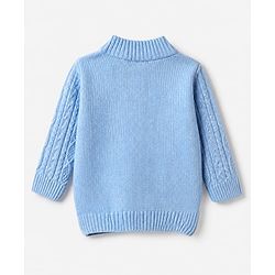 Babyhug Knit Full Sleeves Pullovers With Cable Knit Design - Ivory