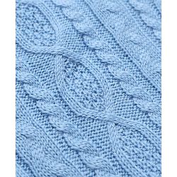 Babyhug Knit Full Sleeves Pullovers With Cable Knit Design - Ivory