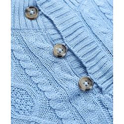 Babyhug Knit Full Sleeves Pullovers With Cable Knit Design - Ivory
