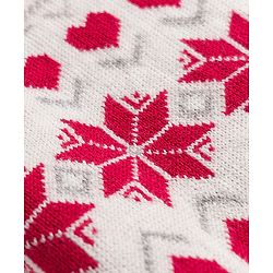 Babyhug Knit Full Sleeves  Sweater Set with Heart & Floral Design - Red