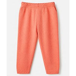 Babyhug Knitwear Sweater and Pant Full Sleeves with Full Length and Hearts Design in Peach for 3-6 Months
