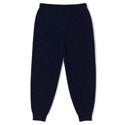 Babyhug Knit Full Sleeves Sweater Set with Color Block Design - Navy Blue