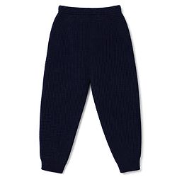 Babyhug Knit Full Sleeves Sweater Set with Color Block Design - Navy Blue