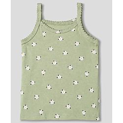 Babyhug 100% Cotton Single Jersey Knit Sleeveless Floral & Lemon Printed Slips Pack of 3 - White Pink & Green