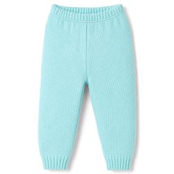 Babyhug Knit Full Sleeves Textured Sweater Set - Teal Blue