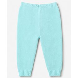 Babyhug Knit Full Sleeves Textured Sweater Set - Teal Blue