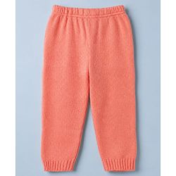 Babyhug Knit Full Sleeves Textured Sweater Set - Teal Blue