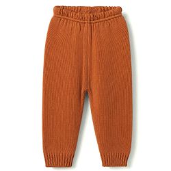 Babyhug Knit Full Sleeves Striped Sweater Set - Light Brown