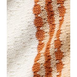 Babyhug Knit Full Sleeves Striped Sweater Set - Light Brown