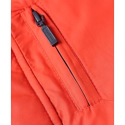 Babyhug Woven Padded Hoodie Jacket with Full Sleeves and Color Block in Navy Blue