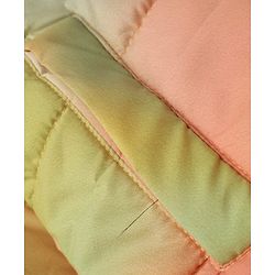 Babyhug Woven Padded Quilted Hooded Winter Jacket with Front Open & Full Sleeves with Tie-Dye Print - Yellow