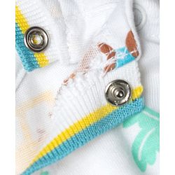 Babyhug Single Jersey Knit Half Sleeves T-Shirt & Shorts Set Car Print - Blue
