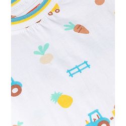 Babyhug Single Jersey Knit Half Sleeves T-Shirt & Shorts Set Car Print - Blue