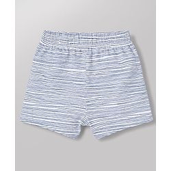 Babyhug 100% Cotton Knit Striped & Animal Printed Trunks Pack Of 3 - White & Blue