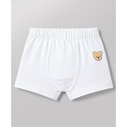 Babyhug 100% Cotton Knit Striped & Animal Printed Trunks Pack Of 3 - White & Blue