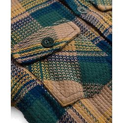 Babyhug Cotton Woven Checked Hoodie With Full Sleeves  - Green