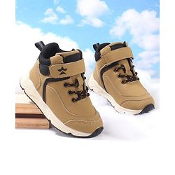 Cute Walk by Babyhug Velcro Closure Solid Winter Shoes - Beige