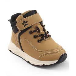 Cute Walk by Babyhug Velcro Closure Solid Winter Shoes - Beige