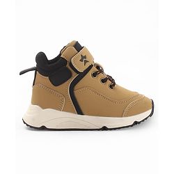 Cute Walk by Babyhug Velcro Closure Solid Winter Shoes - Beige