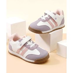 Cute Walk by Babyhug Velcro Closure Sport Shoes With Star Embroidery - Pink