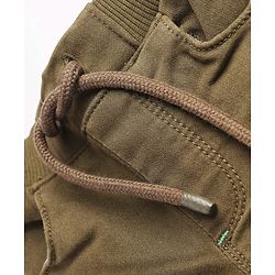 Babyhug Denim Full Length Solid Jeans With Stretch - Olive