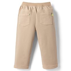 Babyhug Denim Full Length Solid Jeans With Stretch - Olive