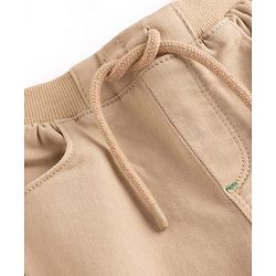Babyhug Denim Full Length Solid Jeans With Stretch - Olive