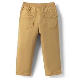 Babyhug Denim Full Length Solid Jeans With Stretch - Olive