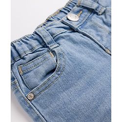 Babyhug Denim Full Length Washed Jeans With Stretch in Navy Blue