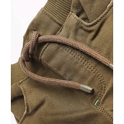 Babyhug Denim Full Length Solid Jeans With Stretch - Olive