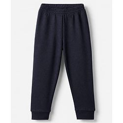 Babyhug Cotton Mix Knit Full Length Thermal Joggers Set Pack of 2 - Red & Navy Blue