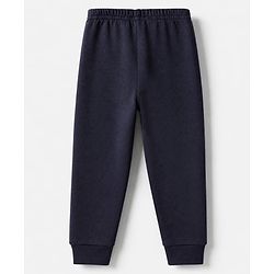 Babyhug Cotton Mix Knit Full Length Thermal Joggers Set Pack of 2 - Red & Navy Blue
