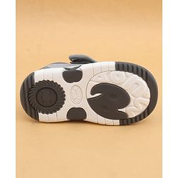 Cute Walk by Babyhug Velcro Closure Musical Shoes With Animal Applique - Grey